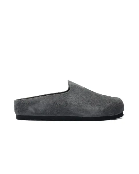 Birkenstock Amsterdam Wrapped Suede Charcoal