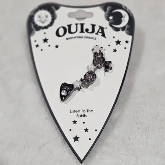 Ouija Stainless Steel Ear Wrap with Moon, Stars & Planchette