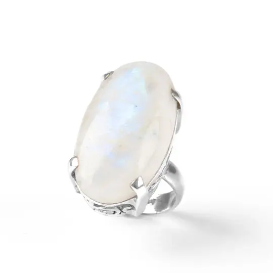 Large High Set Moonstone Ring