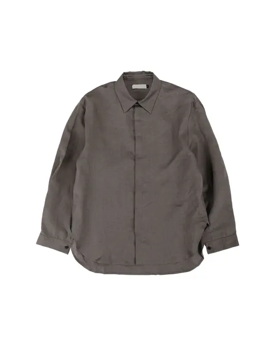 Amomento Linen Oversized Shirt Khaki