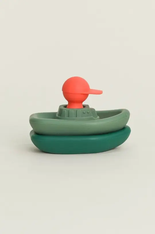 Man in Boat Bath Toy - Green/Sage
