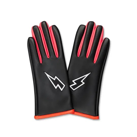 Vegan Leather Lightning Bolt Gloves
