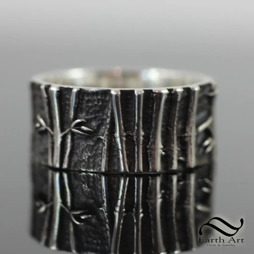Bamboo Forest Band - Sterling Silver