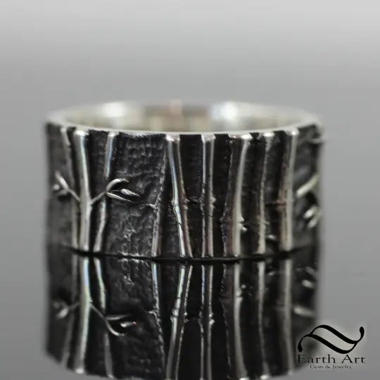 Bamboo Forest Band - Sterling Silver