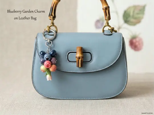 blueberry bag charm