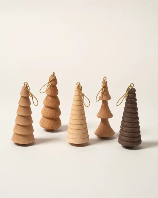 Crafted Wooden Tree Ornaments