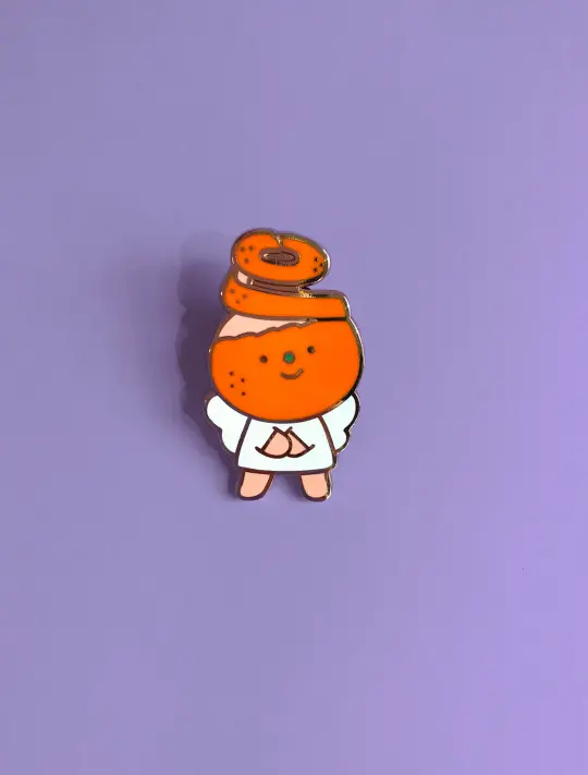 "Orange Peel" Enamel Pin