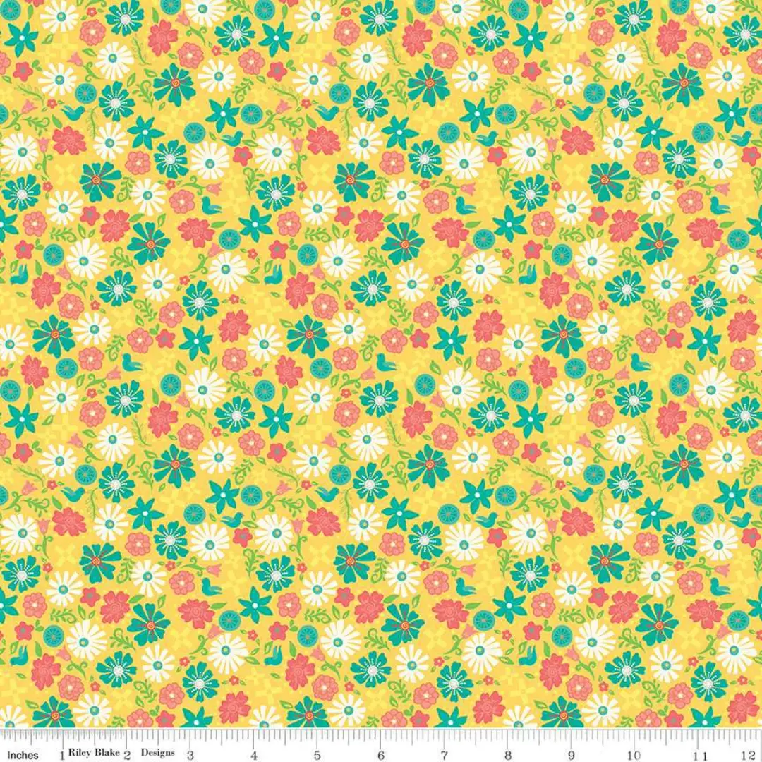 Yellow Flowers from Gingham Cottage
