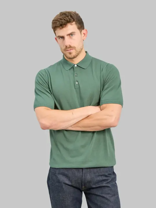 Mooncastle 12G Ice Cotton Polo Olive