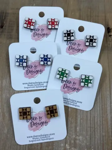Ohio Star Quilt Block Stud