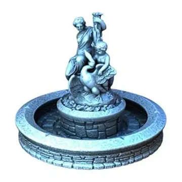 Town Commons Pack 28mm 3D printed medieval fantasy town terrain, 3D render, detail view