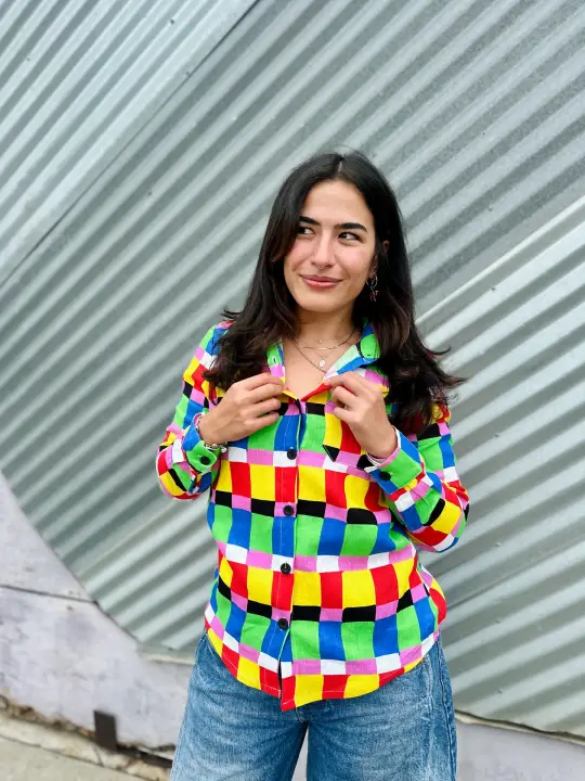 Classic Button Down Candy Weave