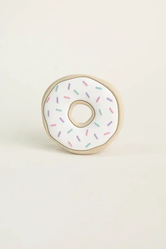 White Donut Teething Toy