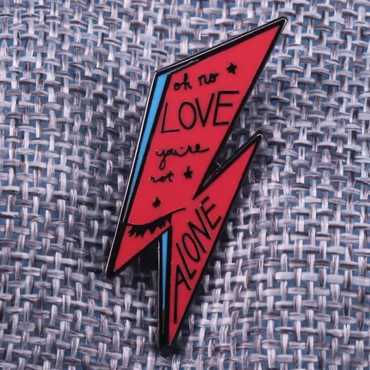 Lightning Bolt Badge Red/Blue