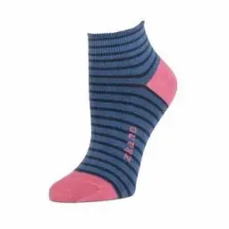 Rosie Striped Bootie Sock in Cornflower