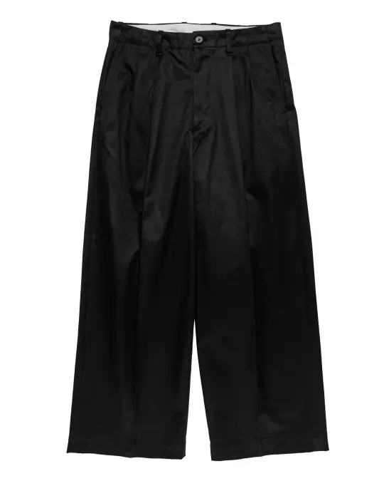 Universal Products 2Tuck Wide Chino Trouser Black