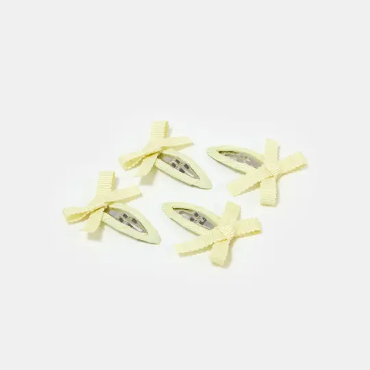 Bow Snap Clips in Butter