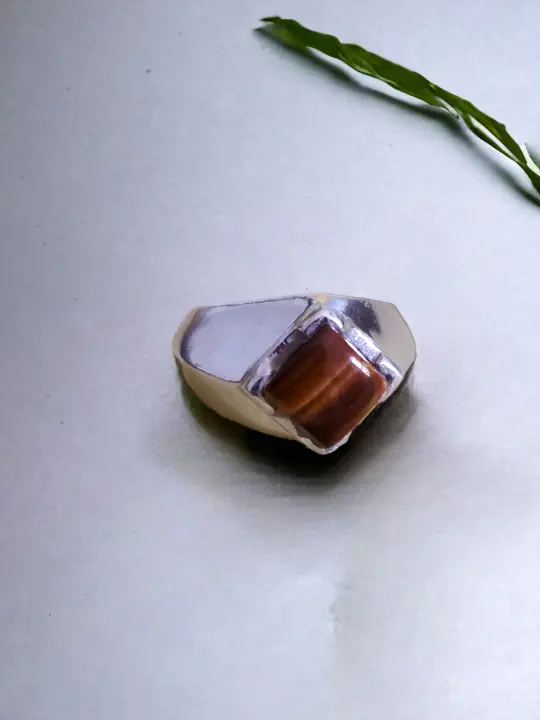 Silver Tiger Eye Ring