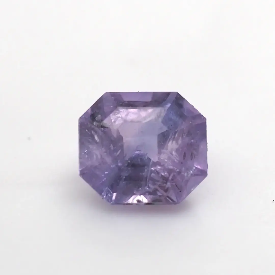 Purple sapphire octagon step cut .38ct