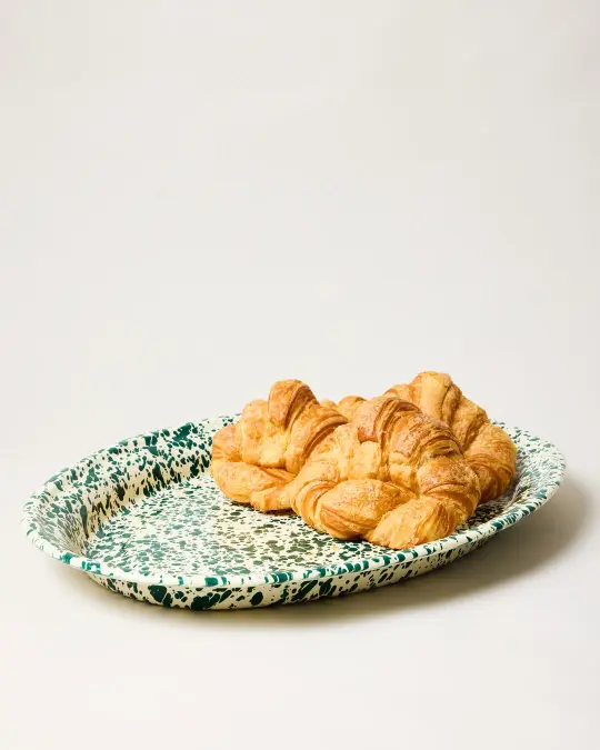 Spatter Enamelware Oval Tray