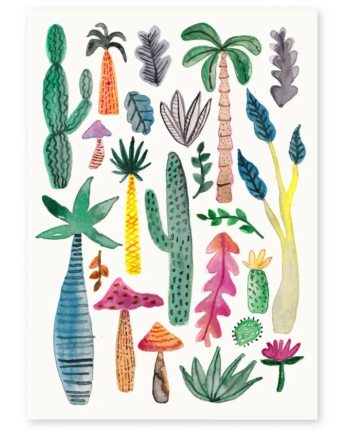'Inky Garden' Art Print