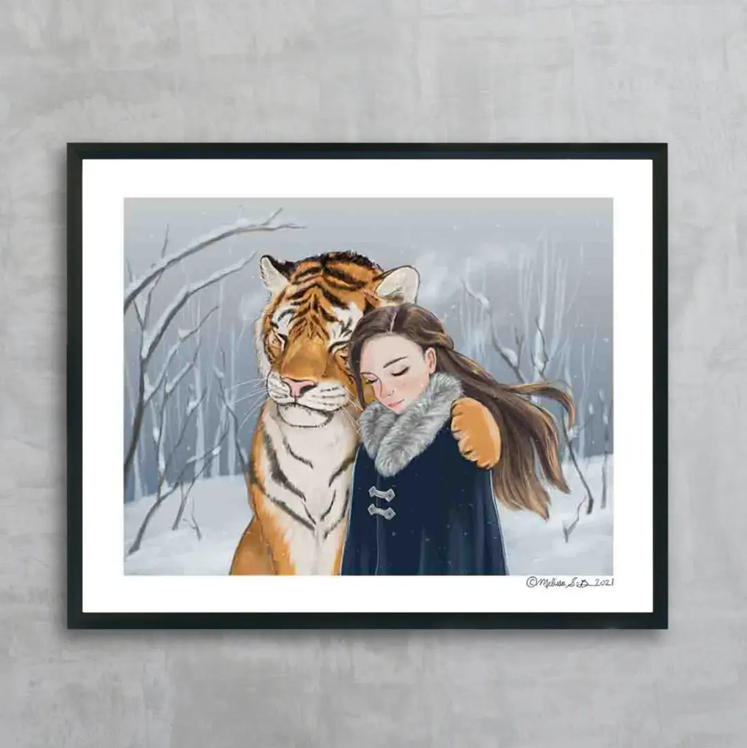 Girl and Tiger Fine Art Print