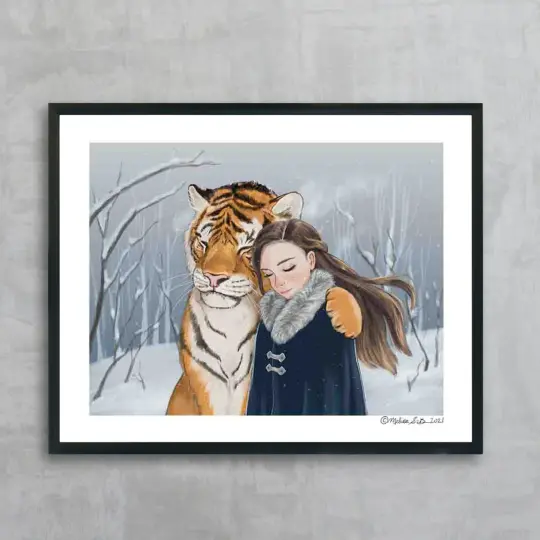 Girl and Tiger Fine Art Print