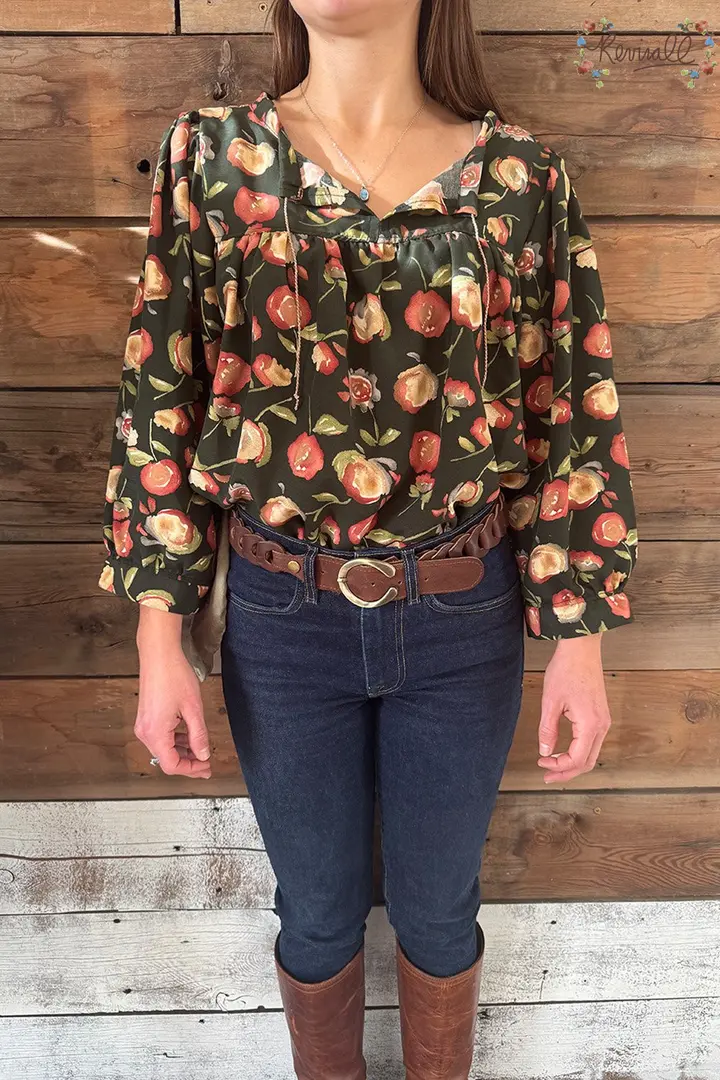 Peasant Blouse in Apple