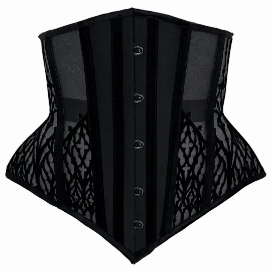 VAMPIRIC DECORATIVE UNDERBUST - (BLACK)
