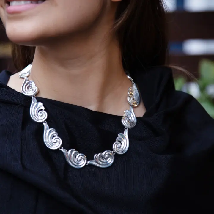 Sterling Silver Wind Shell Necklace