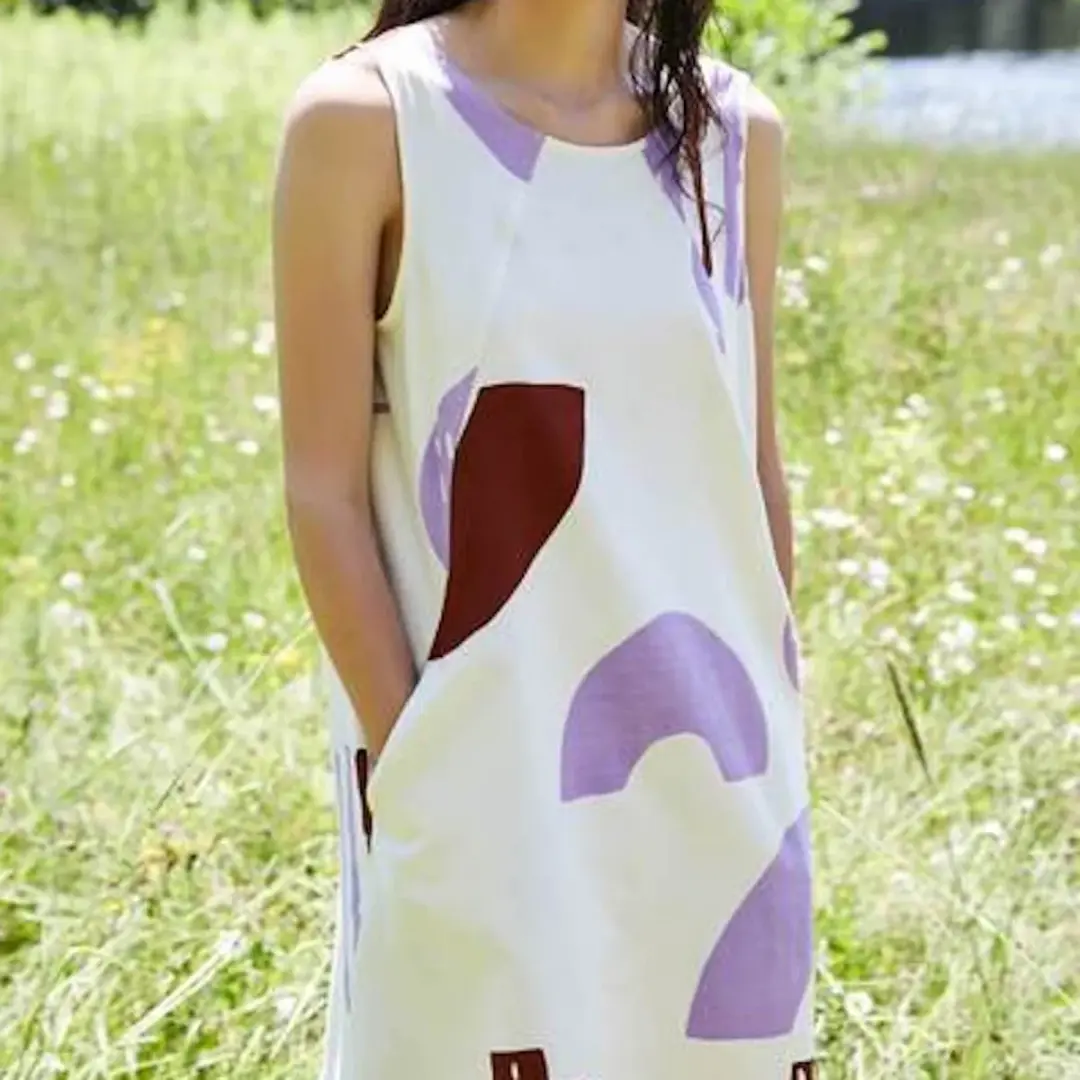 Bardane Dress in Ivory Poterie