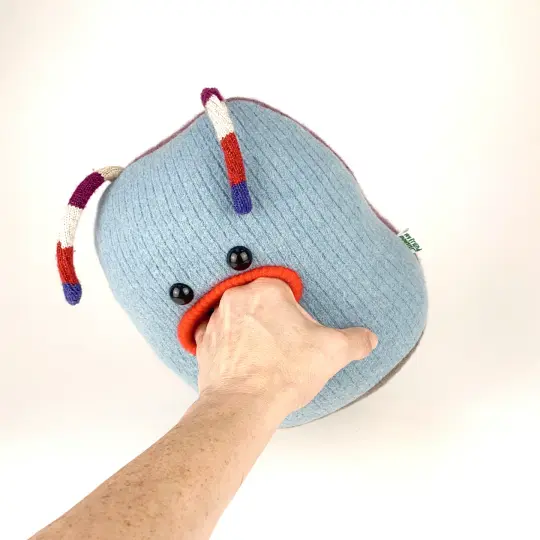 Twiglet the handmade plush monster