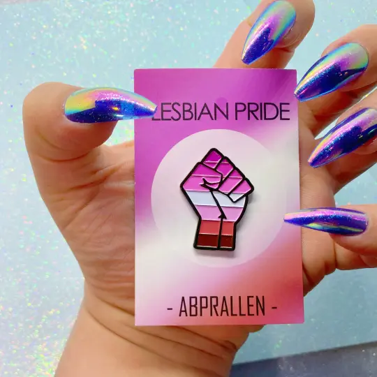 Lesbian Pride Pink Flag Enamel Pin