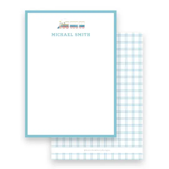 Boy's Vintage Train Lined Stationery