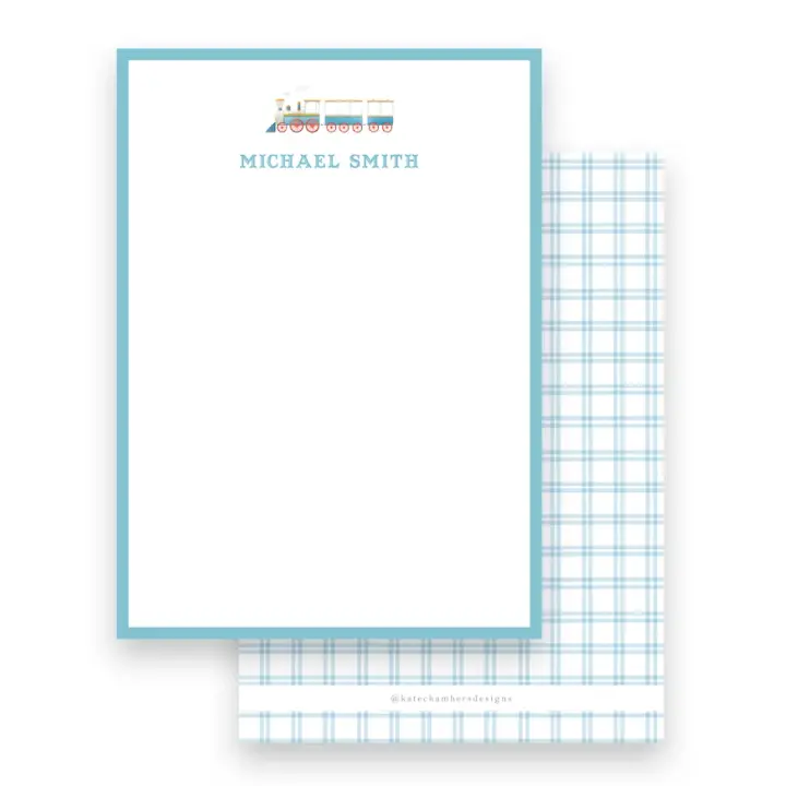 Boy's Vintage Train Lined Stationery