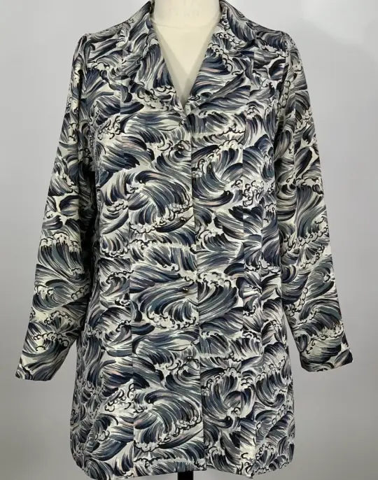 Ocean Waves Trench Coat