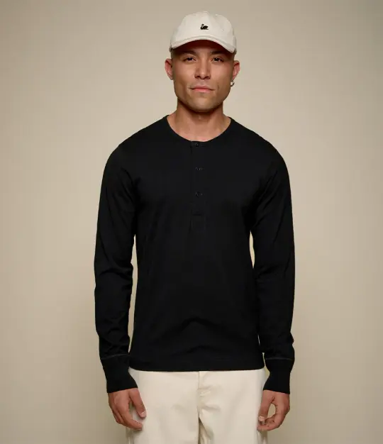 2M06 Mid-Century Machine Refined Fit Long Sleeve Henley