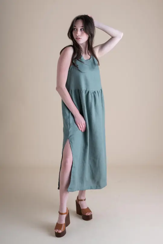 Hawthorn Dress in Agave