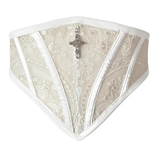 OHMYGOTH CORSET BELT (WHITE)