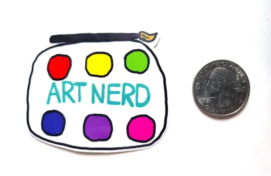 art nerd paint palette sticker