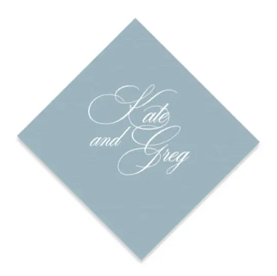 Custom Couple's Script Name Printed Cocktail Napkins