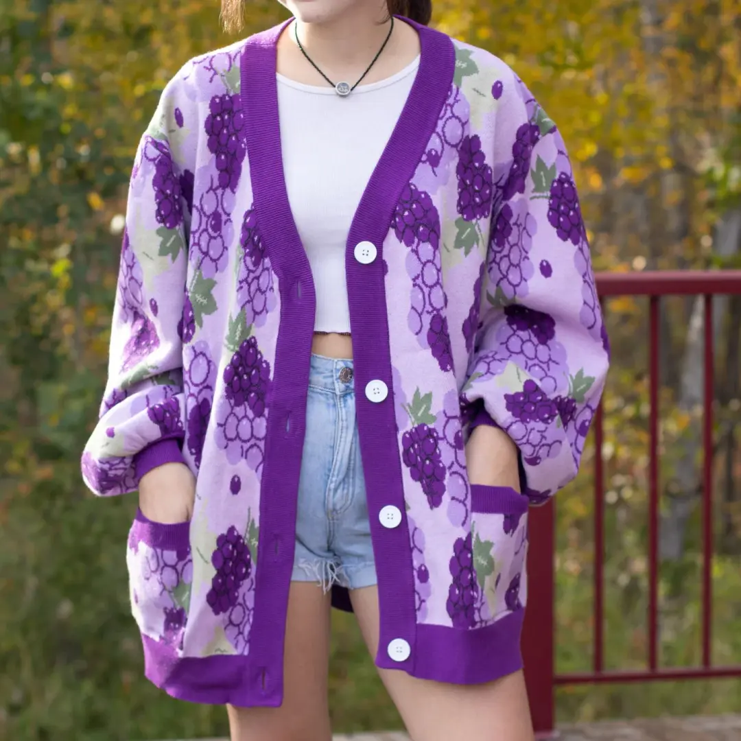 Grape Cardigan