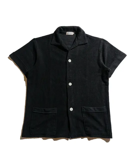 The Real McCoy's MC25001 Cotton Pile Beach Shirt Black