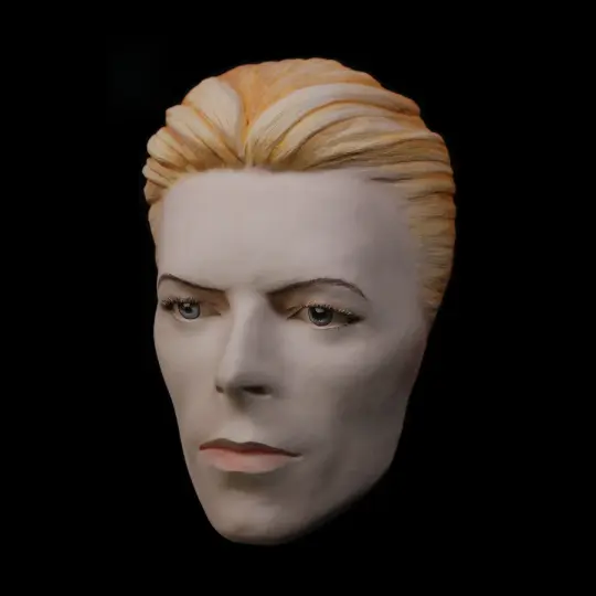 'The Thin White Duke' Painted Mask Sculpture