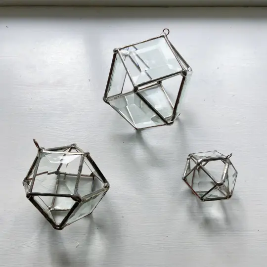 3D Disco Prism Ornaments - Squares