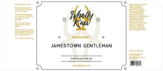 Aluminum-Free Deodorant - Jamestown Gentleman