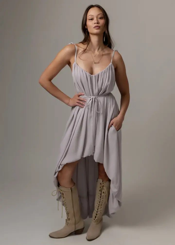 Maple Dress in Whisper Blue