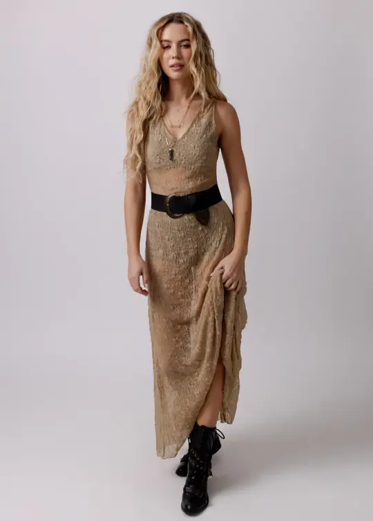 Levinia Dress in Almond