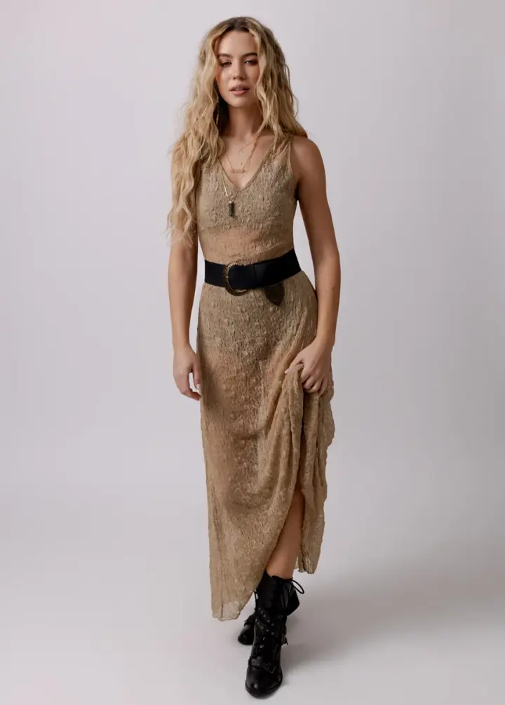 Levinia Dress in Almond
