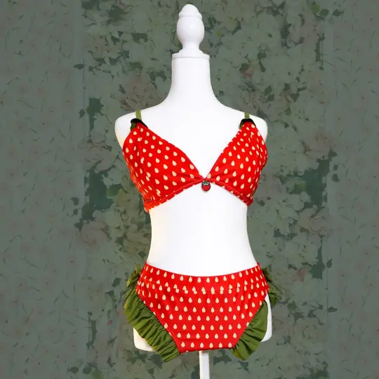 Strawberry Bikini (Medium-Low Coverage)